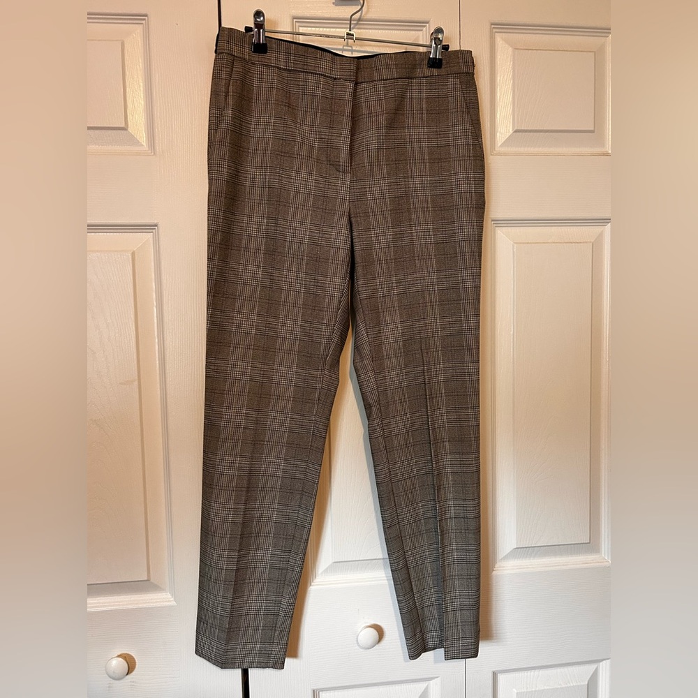 Zara Gray Checkered Women's Trousers